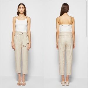 SIMKHAI Tessa Vegan Leather Tie Pants